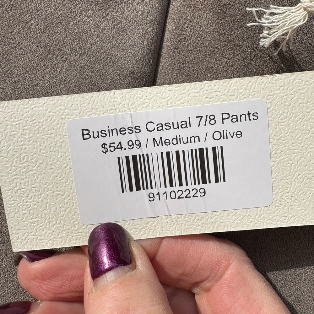 Allie Rose-NWT medium moleskin feel pants. Light olive/grayish. Elastic&side zip - Picture 2 of 11